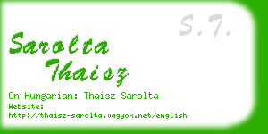 sarolta thaisz business card